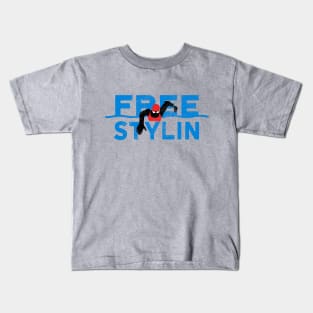 Freestylin Womens Swimming Kids T-Shirt